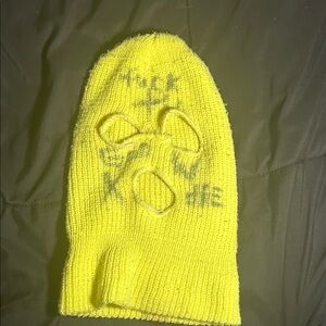 Neon green Knit ski mask